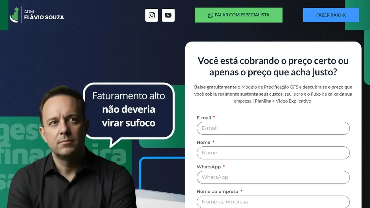 Captura do site ADM Flávio Souza