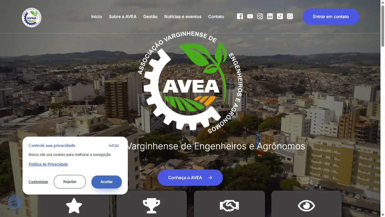 Captura do site AVEA