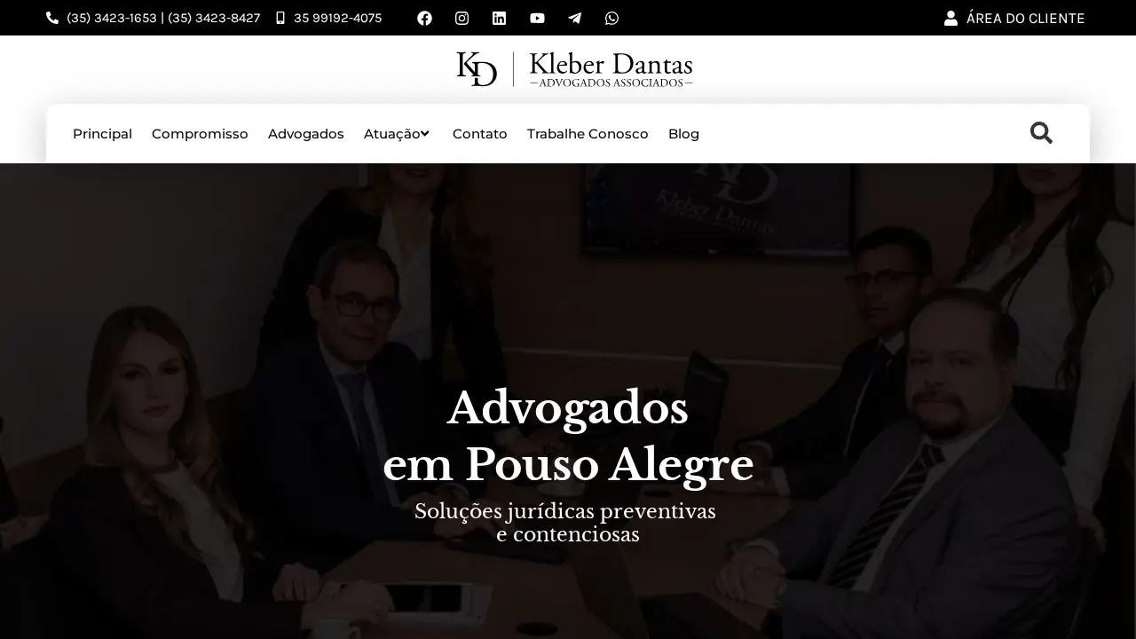 Captura do site Kleber Dantas Advogados