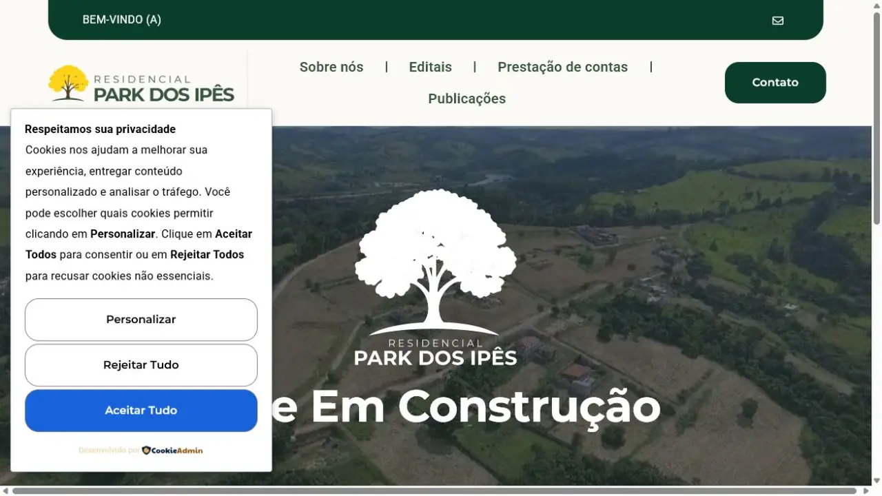 Captura do site Residencial Park dos Ipês